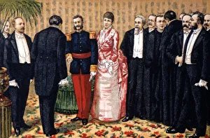 Catalan Commission giving the King Alphonse XII the Memorial of Insults to Catalonia