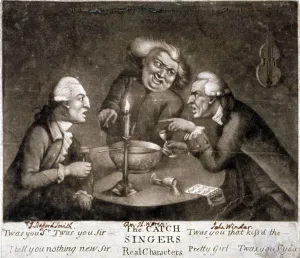 Guildhall Library Art Gallery: The catch singers, 1775