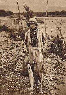Elizabeth Angela Marguerite Bowes Lyon Gallery: With a catch at Tokanu, New Zealand, c1927, (1937)