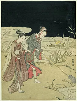 Catching Gallery: Catching Fireflies, About 1767. Creator: Suzuki Harunobu