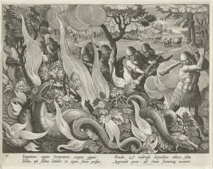 1640 Prints: Catching Serpents in India Using Clubs and Torches to Light the Undergrowth, pub