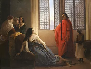 Milanese School Collection: Caterina Cornaro Receives News of Deposition of Queen of Cyprus, ca 1857