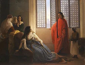 Hayez Prints: Caterina Cornaro Receives News of Deposition of Queen of Cyprus, ca 1857