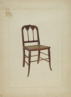 Samuel Fineman Prints: Cathedral Chair, c. 1937. Creators: Samuel Fineman, Gordon Saltar