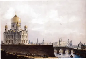 The Cathedral of Christ the Saviour with View of the Moscow Kremlin, 1836-1837 The Cathedral of Christ the Saviour with View of the Moscow Kremlin, 1836-1837