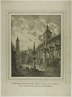 Alter Prints: Former Cathedral Churchyard near the Old Rectory and Minster in Regensberg