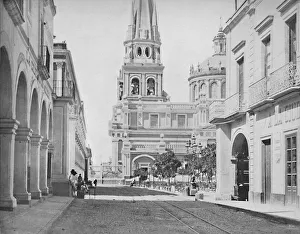 Jalisco Prints: The Cathedral at Guadalajara, Mexico, c1897. Creator: Unknown