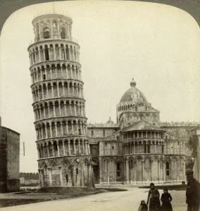 Cathedral and Leaning Tower of Pisa, Italy.Artist: Underwood & Underwood Cathedral and Leaning Tower of Pisa, Italy.Artist: Underwood & Underwood