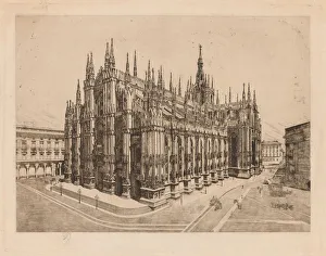 Otto H Bacher American Prints: Cathedral, Milan. Creator: Otto H. Bacher (American, 1856-1909)