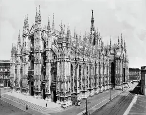 Milan Lombardy Italy Prints: Cathedral, Milan, Italy, between 1900 and 1910. Creator: William H. Jackson