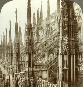 Simone Da Prints: The Cathedral of Milan - up among its myriad spires, Italy, c1909. Creator: Unknown