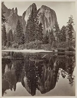 Cathedral Rocks and Reflections, Yosemite, 1864. Creator: Charles Leander Weed (American