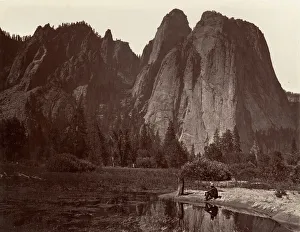 Cathedral Rocks, Yosemite, ca. 1872, printed ca. 1876. Creator: Attributed to Carleton E