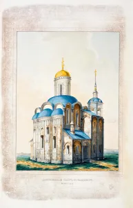 The Cathedral of Saint Demetrius in Vladimir, 1834. Artist: Thon, Konstantin Andreyevich (1794-1881) The Cathedral of Saint Demetrius in Vladimir, 1834. Artist: Thon, Konstantin Andreyevich (1794-1881)