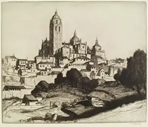 1913 Prints: The Cathedral, Segovia, 1913. Creator: William Strang