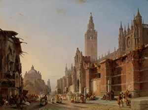 1843 Prints: The Cathedral of Seville, 1843. Creator: Francois Antoine Bossuet