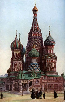Cathedral of St Basil, Moscow, Russia, c1930s.Artist: SJ Beckett