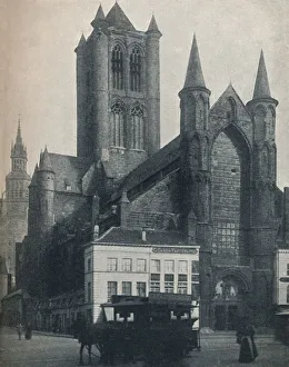 The Cathedral of St Bavo, Ghent, Belgium, c1900 (1914-1915). Artist: John Benjamin Stone The Cathedral of St Bavo, Ghent, Belgium, c1900 (1914-1915). Artist: John Benjamin Stone