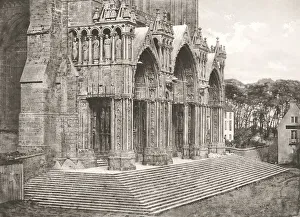 Charles N And Xe8 Prints: Cathedrale de Chartres - Portique du Midi XIIe Siecle, c. 1854, printed c. 1857