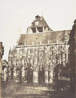 Stonework Prints: Cathedrale de Louviers, vue generale, 1852-54. Creator: Edmond Bacot