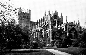 Sleigh Andre Prints: The Cathedrals of England: Exeter Cathedral, 1895. Creator: Francis Frith & Co