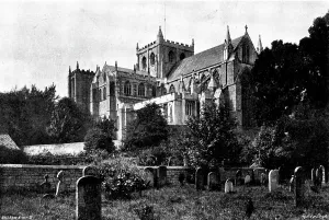 Gravestone Prints: The Cathedrals of England: Ripon Cathedral, 1895. Creator: Francis Frith & Co