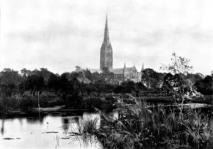 Bourne Prints: The Cathedrals of England: Salisbury Cathedral, 1895. Creator: Francis Frith & Co