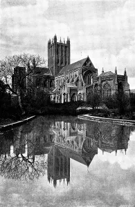 Wells Prints: The Cathedrals of England: Wells Cathedral, 1895. Creator: Francis Frith & Co