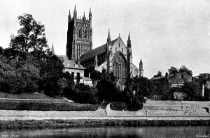 Worcestershire Prints: The Cathedrals of England: Worcester Cathedral, 1895. Creator: Francis Frith & Co