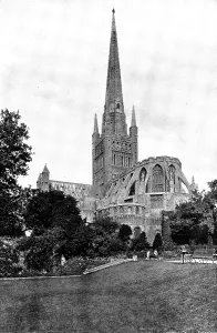 Norfolk Prints: The Cathedrals of Great Britain: Norwich Cathedral, 1895. Creator: Francis Frith & Co