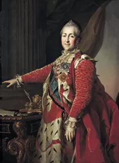 Dmitry Gallery: Catherine the Great, Empress of Russia, 1782. Artist: Dmitry Levitsky