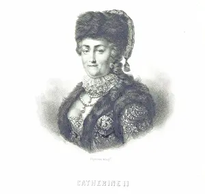 Catherine Prints: Catherine II, 1855. Creator: Hopwood