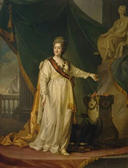 Dmitri Grigorievich 1735 1822 Gallery: Catherine II as Legislator in the Temple of the Goddess of Justice, 1783. Artist: Levitsky
