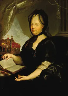 Mourning Dress Gallery: Catherine II in mourning, 1760s. Artist: Meytens, Martin van, the Younger (1695-1770)