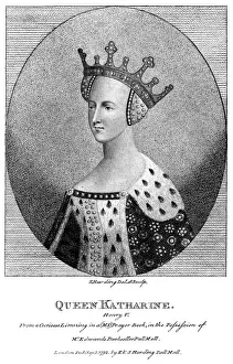 Catherine of Valois (1401-1437), queen consort of King Henry V, 1792. Artist: Harding
