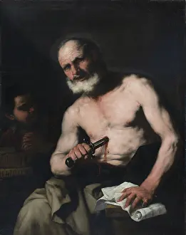 Giordano Prints: Cato Uticensis. Creator: Giordano, Luca (1632-1705)