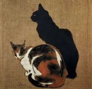Images Dated 15th June 2010: Two Cats, 1894. Artist: Theophile Alexandre Steinlen