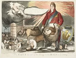 Burdett Gallery: The Cats let out of the bag or the Rats in Dismay, 1811