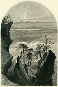Mountain Range Collection: The Catskills, Sunrise from South Mountain, 1874. Creator: Samuel Valentine Hunt