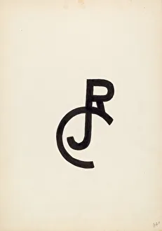 Watercolor On Paper Prints: Cattle Brand, c. 1936. Creator: J. Henry Marley
