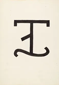 Cattle Brand, c. 1936. Creator: J. Henry Marley