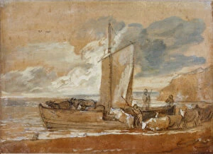 Thomas Gainsborough Collection: A Cattle Ferry, 1784-1788. Creator: Thomas Gainsborough