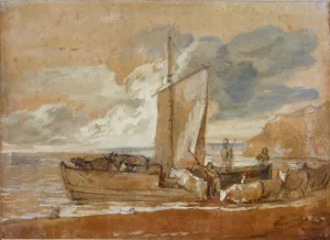 Gainsborough Prints: A Cattle Ferry, 1784-1788. Creator: Thomas Gainsborough