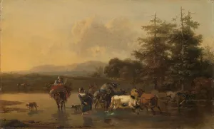Paddling Prints: The Cattle Herd, 1656. Creator: Nicolaes Berchem