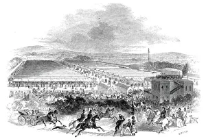 Shrewsbury Collection: The Cattle Sheds, Royal Agricultural Societys Show, Shrewsbury, 1845. Creator: Smyth