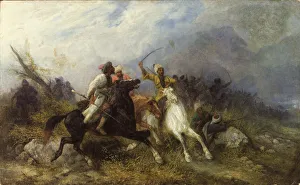 Guerrilla Prints: Caucasian Battle. Artist: Brandt, Jozef (1841-1915)