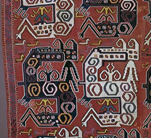 Caucasian dragon rug with stags, 17th century