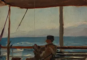 Iwan Franzewitsch Prints: The Caucasus (Lobojkow on a Boat), 1892. Creator: Jan Ciaglinski