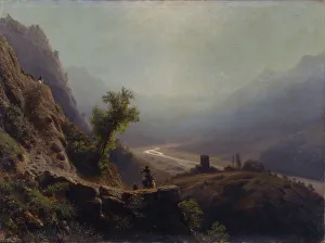 Caucasian Mountains Gallery: In the Caucasus Mountains, 1879. Artist: Lagorio, Lev Felixovich (1827-1905)