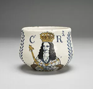 King Charles Ii Collection: Caudle Cup, Lambeth, 1668. Creator: Unknown